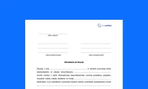 Formularz odwołania od decyzji administracyjnej z polami do wypełnienia.