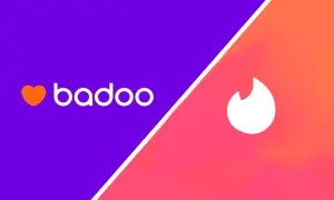 Logo Badoo i Tinder obok siebie. Wybór aplikacji randkowych: tinder czy badoo?