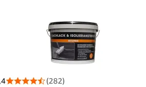 Eimer Dachlack & Isolieranstrich Bitumen. Schwarzer, wasserabweisender Deckanstrich für den Außenbereich. Kurze mem dachlack trocknungszeit.