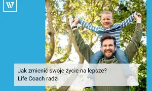 Ojciec z synem na barana, radość i szczęście. Różne rodzaje obserwacji życia mogą prowadzić do pozytywnych zmian.