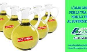 Bottiglie di olio motore con etichette SAE 5W30, 10W40, 15W40. Scopri che olio motore usare su Berardi Automotive.