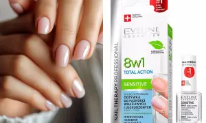 Zadbaj o swoje paznokcie z odżywką Eveline 8w1 Total Action Sensitive. Idealna, by wzmocnić paznokcie wrażliwe i uszkodzone.
