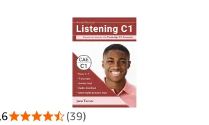 Libro "Listening C1" de Jane Turner, con práctica para Cambridge C1 Advanced. Incluye audios y claves de respuesta.