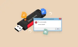 Pendrive z komunikatem błędu "D:\ is not accessible. Access is denied.