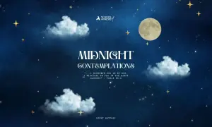 Nocne czuwanie, pełne gwiazd i chmur, przypomina o psalm 134. Księżyc świeci nad "Midnight Contemplations".
