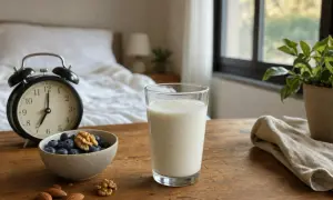 Sveglia, mirtilli, noci e un bicchiere di kefir: il momento perfetto per iniziare la giornata.