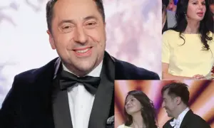 Marcin Miller z żoną. Wiek żony Marcina Millera jest tajemnicą, ale na zdjęciu wygląda na szczęśliwą.