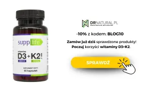 Suplement diety SuppLife D3+K2. Witamina D3 na co pomaga? Wzmocnij kości i odporność. Zamów z rabatem!
