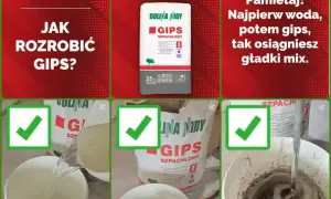Jak rozrobić gips szpachlowy? Woda najpierw, potem gips. Zobacz, ile schnie gips szpachlowy i jak uzyskać gładki mix.