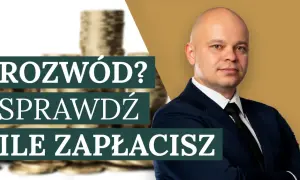 Rozwód? Sprawdź, ile kosztuje złożenie wniosku o rozwód. Na zdjęciu mężczyzna w garniturze i stos monet.
