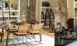 Candele, rami secchi, frutta e castagne: ecco cosa mettere al centro del tavolo in soggiorno per un'atmosfera autunnale.