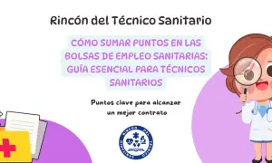 Guía para sumar puntos en bolsas de empleo sanitarias. Aprende cómo los cursos y la salud influyen en tu contrato.