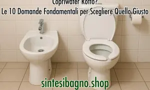 Copriwater rotto? Guida alle misure per scegliere quello giusto. Bidet e water in un bagno moderno.