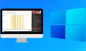 Menedżer zadań skrót. Widok paska zadań Windows z otwartym menu kontekstowym, gdzie zaznaczono "Menedżer zadań".