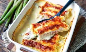 Herzhaftes Cannelloni-Rezept mit Spargel und Schinken, überbacken mit goldbraunem Käse. Ein Genuss für jeden Tag!
