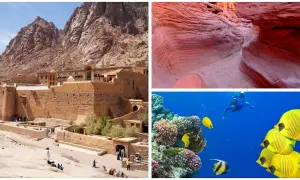 Niezapomniane wycieczki z Sharm El Sheikh: klasztor, kanion i podwodny świat Morza Czerwonego.