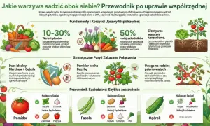 Przewodnik po uprawie współrzędnej warzyw: jak sadzić rośliny obok siebie, by zwiększyć plony i ograniczyć szkodniki.