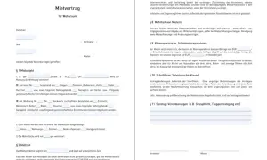 Muster Mietvertrag Haus kostenlos: Ein Dokument zur Anmietung eines Wohnraums, das die Vereinbarungen zwischen Vermieter und Mieter festhält.
