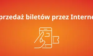 Jak kupić bilet na pociąg przez Internet? Ikona pokazuje smartfon z biletem, symbolizując łatwy zakup online.