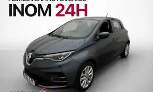 Mörkgrå begagnad Zoe, redo för hemleverans inom 24h i Sverige. En stilren elbil från Renault.