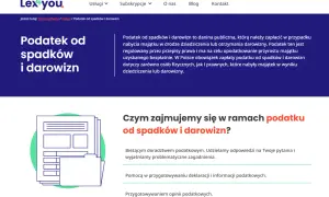 Strona Lex4you wyjaśnia zasady podatku od spadków i darowizn, oferując doradztwo i pomoc w formalnościach.