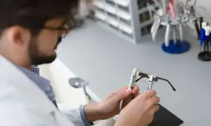 Optometrysta precyzyjnie naprawia okulary. Zastanawiasz się, ile kosztuje wymiana oprawek w okularach?