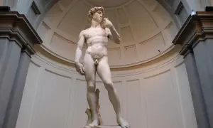 Słynne rzeźby Michała Anioła, Dawid, w muzeum.