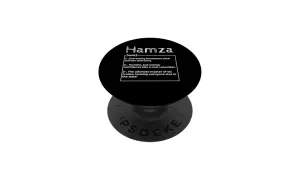 Accessoire pour téléphone avec la définition humoristique de "Hamza origine" : beau, charismatique, humble et maître en tout.