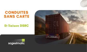 Conduites sans carte : quand est-il possible de rouler sans ? Camion avec liaison DSRC sur une route côtière.