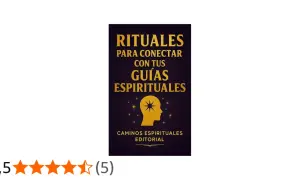 Libro "Rituales para conectar con tus guías espirituales". Imagen de perfil dorado con estrella en la frente, rodeado de estrellas.