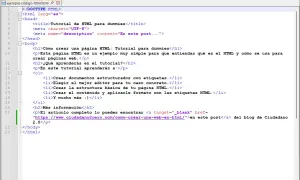 Código HTML que explica qué es HTML y para qué sirve, detallando cómo crear páginas web y estructurar contenido.