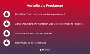 Vorteile als Freelancer: Flexibilität, abwechslungsreiche Projekte, Familienfreundlichkeit & Einfluss auf Bezahlung. So definierst du, was ist ein Freiberufler.