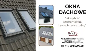 Nowoczesne okna dachowe na ciemnym dachu. Poradnik, jak wybrać i zamontować okna skośne, by dach był szczelny.