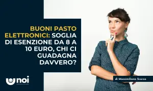 Donna pensierosa riflette sulla tassazione buoni pasto elettronici: soglia esenzione da 8 a 10 euro, chi ci guadagna davvero?