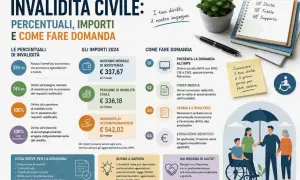 Invalidità civile: importi 2024, assegno mensile €337,67, pensione €336,18, indennità €542,02. Conoscere i diritti è il primo passo per farli valere.