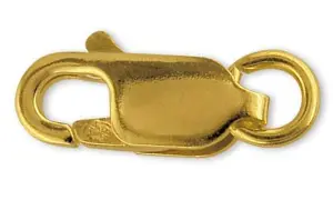 Cierre de seguridad de cadena de oro, con un diseño clásico y elegante.