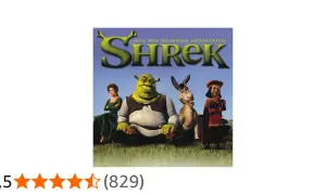 Świetne piosenki ze Shreka na płycie z postaciami z filmu.