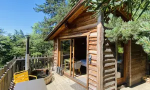 Charmante cabane en bois en Haute-Savoie, avec jacuzzi extérieur et vue sur la forêt. Parfait pour une escapade nature.