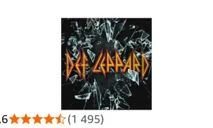 Okładka albumu Def Leppard z rozbitym szkłem. Posłuchaj najlepszych utworów Def Leppard.