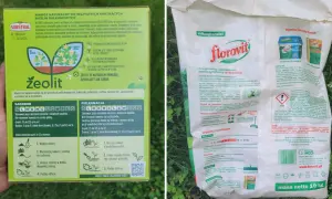 Opakowanie nawozu Florovit z zeolitem, który działa jak gąbka, zatrzymując składniki odżywcze w glebie. Idealny do roślin kwitnących i trawników.