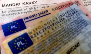 Mandat karny i prawo jazdy leżą obok siebie. Czy trzeba mieć przy sobie prawo jazdy, gdy dostajesz mandat?