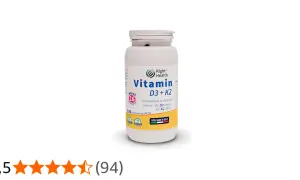 Integratore alimentare Right Health con vitamina D3 e K2 insieme, 500 compresse.