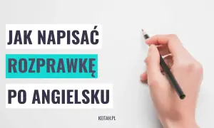 Jak napisać rozprawkę za i przeciw po angielsku? Dłoń z ołówkiem gotowa do pisania.