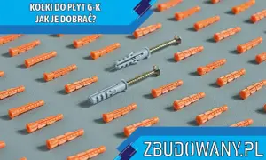 Kołki do płyt gipsowych wytrzymałość: pomarańczowe i szare kołki z wkrętami na szarym tle.