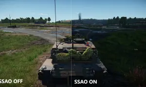 Porównanie grafiki gry: SSAO OFF vs SSAO ON. Po lewej jaśniej, po prawej głębsze cienie, co to jest SSAO.