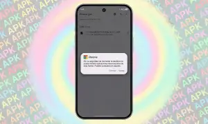 Pantalla de móvil mostrando un mensaje de Chrome sobre cómo instalar apk en Android.