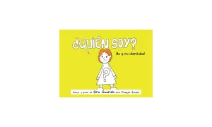 Un niño con un signo de interrogación en su vestido se pregunta "¿Quién soy?". Entre ser y no ser, yo soy, explorando mi identidad.