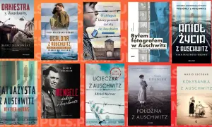 Książki o Auschwitz: "Orkiestra z Auschwitz", "Ocalona z Auschwitz", "Byłem fotografem w Auschwitz", "Anioł życia z Auschwitz", "Ucieczka z Auschwitz", "Położna z Auschwitz", "Kołysanka z Auschwitz".