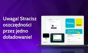Ostrzeżenie przed phishingiem i scamem przy próbie doładowania telefonu Play. Zobacz, jak bezpiecznie doładować komuś telefon Play.