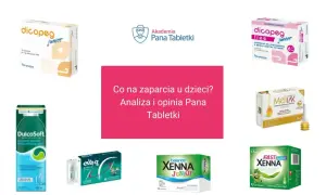 Produkty na zaparcia dla dzieci: Dicopge, DulcoSoft, Eva/q, MeliLAX, Xenna. Analiza Pana Tabletki.